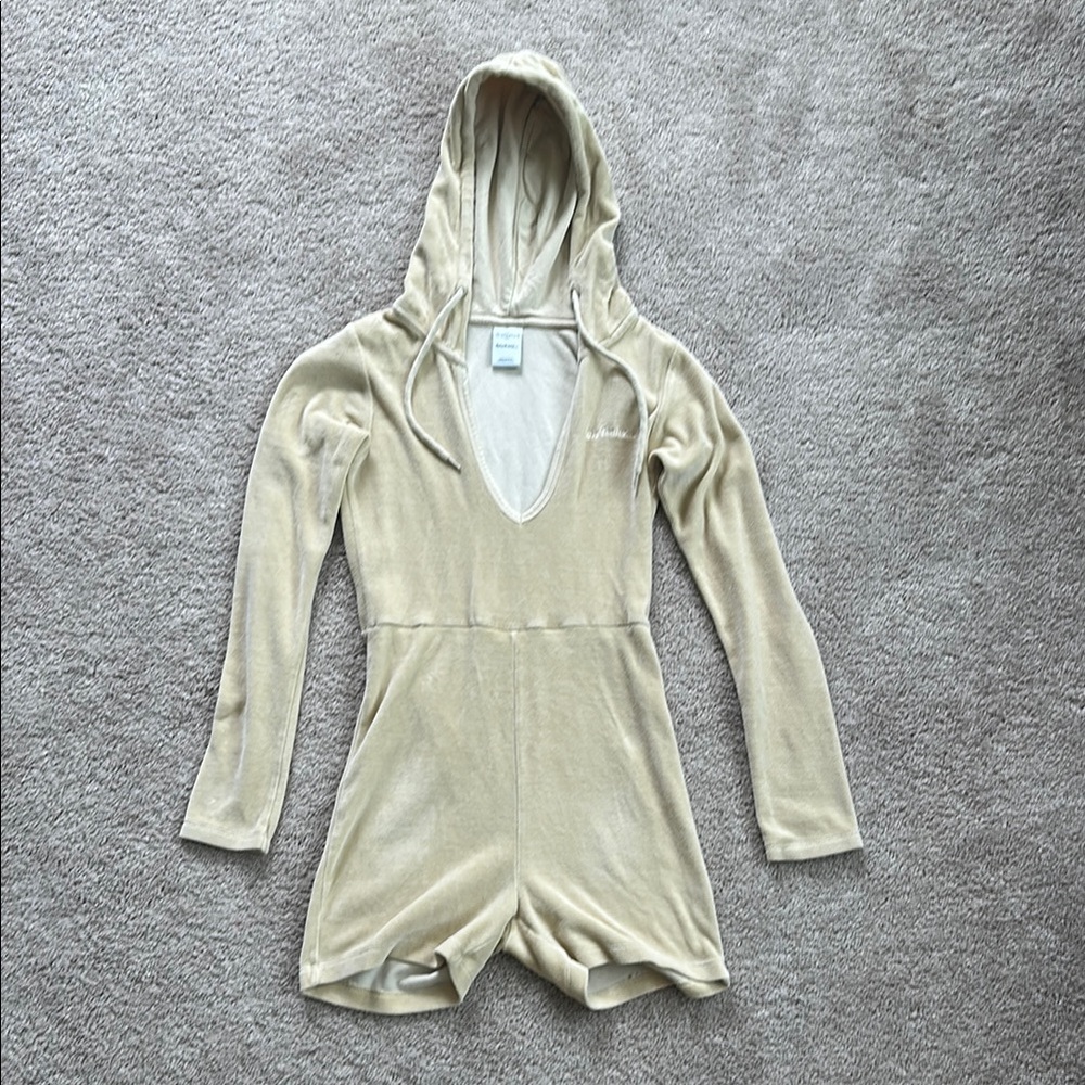 Urban Outfitters Tan Hooded Romper